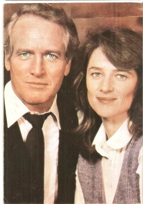 CPI (B4054) PAUL NEWMAN SI CHARLOTTE RAMPLING, CARTE POSTALA ILUSTRATA, CASA FILMULUI ACIN, SCRISA SI NECIRCULATA foto