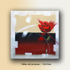 Tablou modern cu trandafir - I love you - 75x75cm LIVRARE GRATUITA 24-48h foto