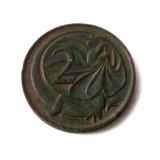 G2. AUSTRALIA 2 CENTS CENTI 1966, 5.20 g., Bronze, 21.6 mm **, Australia si Oceania