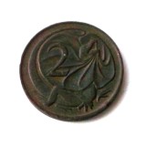 G2. AUSTRALIA 2 CENTS CENTI 1966, 5.20 g., Bronze, 21.6 mm **, Australia si Oceania