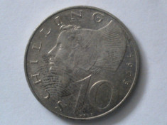 Moneda de Argint 10 schilling 1973 Austria foto