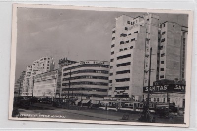 B76466 Romania Bucuresti Bdul Take Ionescu tramway tramvai cinema theater scala foto