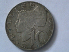 Moneda de Argint 10 schilling 1958 Austria foto