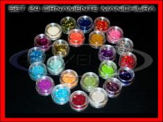 SET 24 DECORATIUNI UNGHII NAIL ART - MANICHIURA UNGHII FALSE GEL UV - PRET MINIM, CALITATE GARANTATA foto