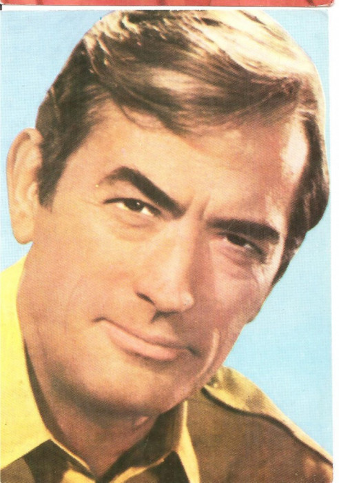 CPI (B4080) GREGORY PECK, CARTE POSTALA ILUSTRATA, CASA FILMULUI ACIN, NECIRCULATA, (1)