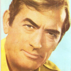 CPI (B4081) GREGORY PECK, CARTE POSTALA ILUSTRATA, CASA FILMULUI ACIN, NECIRCULATA, (2)