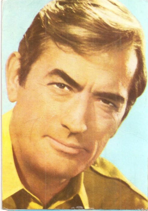 CPI (B4081) GREGORY PECK, CARTE POSTALA ILUSTRATA, CASA FILMULUI ACIN, NECIRCULATA, (2)