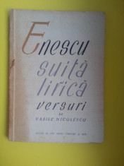 Enescu suita lirica versuri de Vasile Nicolescu -- 3+1 gratis foto