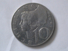 Moneda de Argint 10 schilling 1957 Austria foto