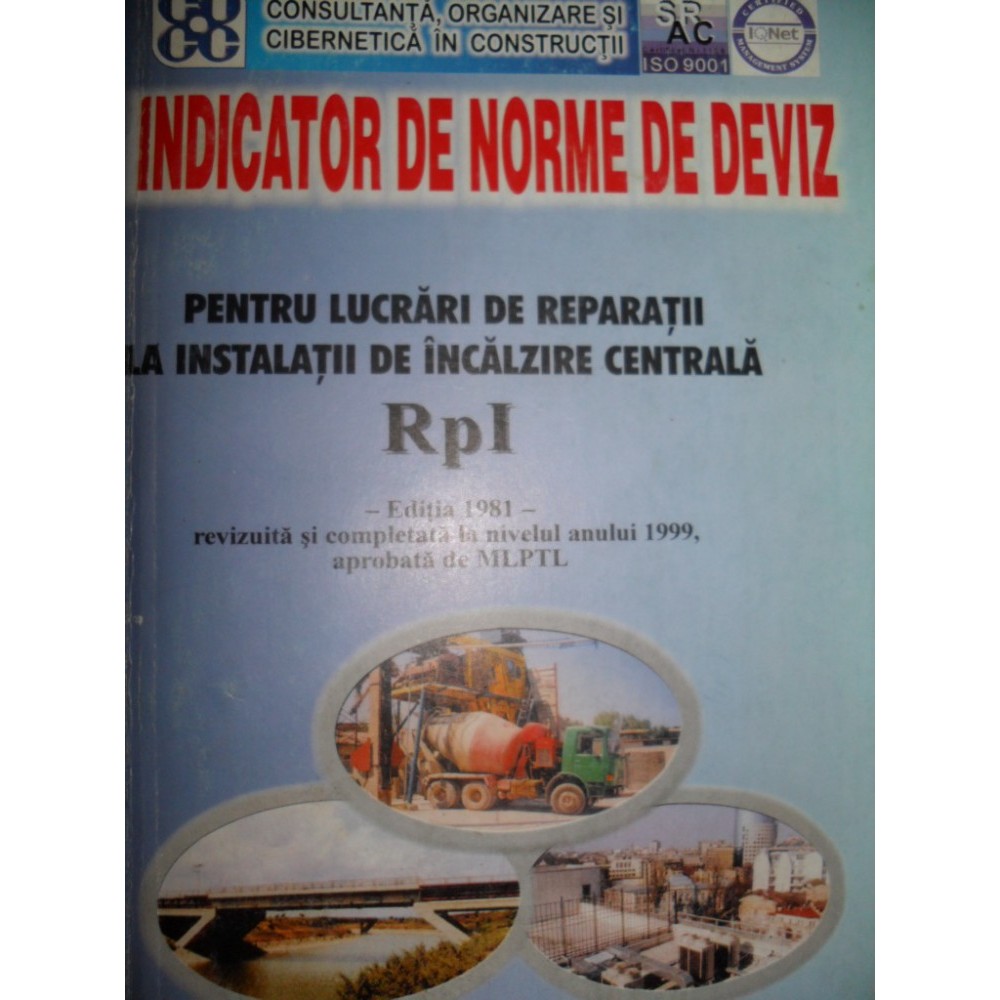 INDICATOR de norme de deviz pentru lucrari de reparatii la instalatii ...