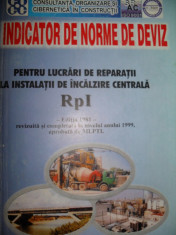 INDICATOR de norme de deviz pentru lucrari de reparatii la instalatii de incalzire centrala foto