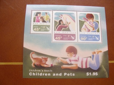 Noua Zeelanda 2005 copii pisici MI 2280-2282 + bl.187 MNH foto