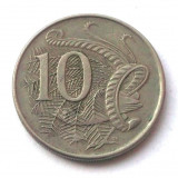 G2. AUSTRALIA 10 CENTS CENTI 1966, 5.65 g., Copper-Nickel, 23.5 mm **, Australia si Oceania