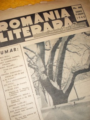 ROMANIA LITERARA - No. 40 { DUMINICA, 14 IANUARIE 1940 - DIR. CEZAR PETRESCU} foto