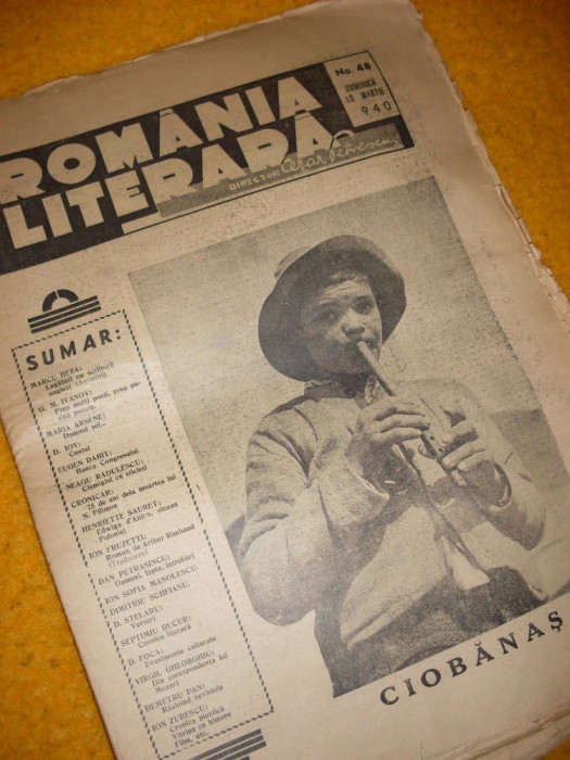 ROMANIA LITERARA - No. 48 { DUMINICA, 10 MARTIE 1940 - DIRECTOR CEZAR PETRESCU}