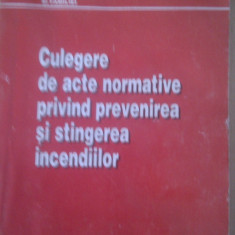 CULEGERE DE ACTE NORMATIVE PRIVIND PREVENIREA SI STINGEREA INCENDIILOR