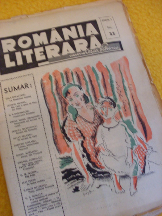 ROMANIA LITERARA - ANUL I, NR. 22 { 1939 - DIRECTOR CEZAR PETRESCU}