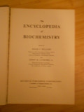 ROGER J. WILLIAMS--THE ENCYCLOPEDIA OF BIOCHEMISTRY - 1967, Alta editura