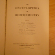 ROGER J. WILLIAMS--THE ENCYCLOPEDIA OF BIOCHEMISTRY - 1967