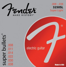 Corzi chitara electrica Fender Super Bullets 3250SL Nickel Plated Steel Bullet End 8-38 foto