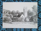 CARTE POSTALA BISERICA din ANGLIA (ST. NICHOLAS CHURCH, CHAWTON - necirculata, noua, originala din ANGLIA!!!, Europa