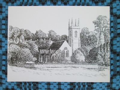 CARTE POSTALA BISERICA din ANGLIA (ST. NICHOLAS CHURCH, CHAWTON - necirculata, noua, originala din ANGLIA!!! foto