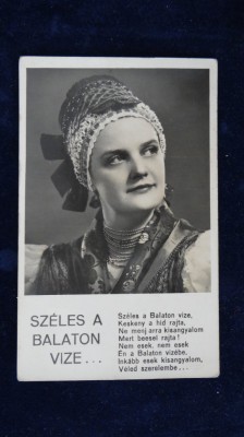 Tolnay Klari Dala-&amp;quot;Palocvirag&amp;quot;-Actrita, Circulat - supratipar Porto - 100 Filler foto