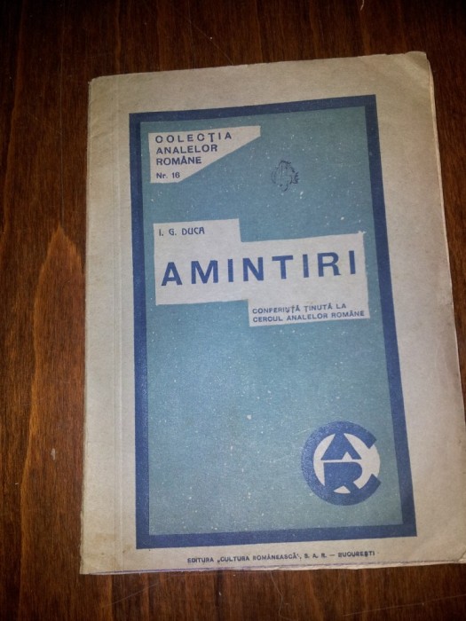 I G DUCA AMINTIRI