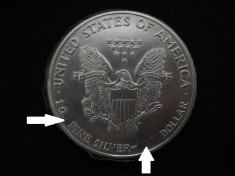 Moneda 1 DOLLAR USA1992,argint,stare EXCELENTA! foto