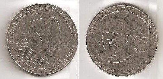 ECUADOR 50 CENTAVOS 2000