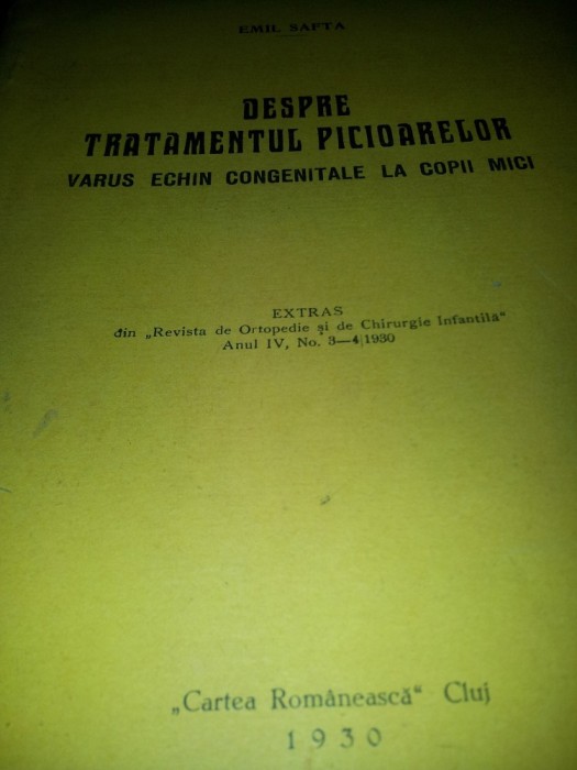 DESPRE TRATAMENTUL PICIOARELOR VARUS ECHIN CONGENITALE LA COPII MICI