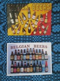 CARTE POSTALA BELGIAN BEERS + 1 GRATUITA - necirculate, noi, originale din BRUXELLES!!!