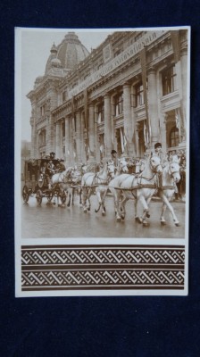 Centenarul marcii postale romanesti 1958 - foto Trasura cu 6 cai - necirculata foto