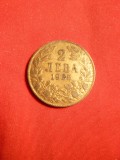 Moneda 2 Leva 1925 Bulgaria , aurit , folosit ca jeton in Cazinou