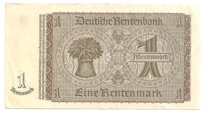GERMANIA 1 RENTENMARK 1937 XF
