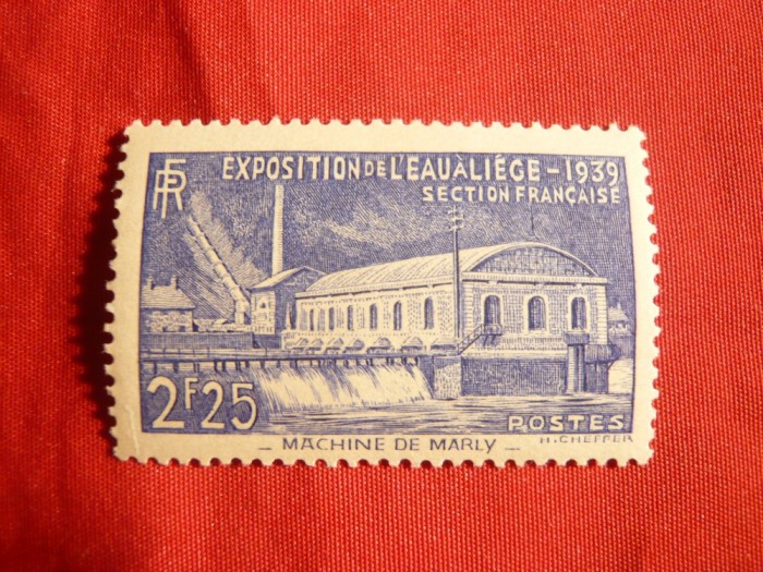Serie Expozitia Apei la Liege 1939 Franta , 1 val.