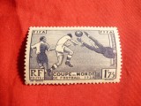 Seria -A 3a Cupa Mondiala Fotbal -Paris 1938 Franta , 1 val.sarniera