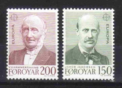FEROE 1980, EUROPA CEPT, serie neuzata, MNH foto