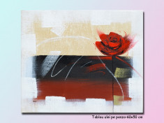 Tablou cu trandafir - I love you - 60x50cm LIVRARE GRATUITA 24-48h foto