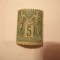 Timbru 5 C verde tip II 1877 Franta , tip alegorie