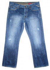 Blugi JACK &amp;amp;amp; JONES &amp;quot;GATE&amp;quot; (BOOTCUT JEANS) - ( MARIME: W 34 / L 32 ) - Talie = 90 CM / Lungime Totala = 105 CM / Lungime Crac Interior = 80 CM foto