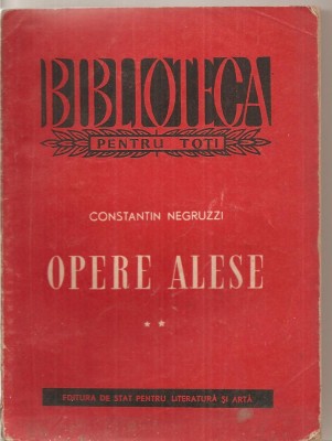 (C4650) OPERE ALESE DE CONSTANTIN NEGRUZZI, VOL.2, ESPLA foto