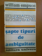 SAPTE TIPURI DE AMBIGUITATE - WILLIAM EMPSON foto