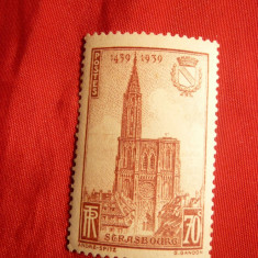 Serie Catedrala Strasbourg 1939 Franta , 1 val.