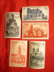 Serie Catedrale si Biserici 1947 Franta , 5 val. foto