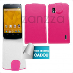 Husa Nexus 4 E960 LG roz + Folie display CADOU foto