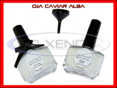 SET OJA ALBA CU PERLE CAVIAR COCO - MANICHIURA UNGHII - PRET MINIM, CALITATE GARANTATA foto