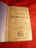 V.Alecsandri - Poeziile Populare ale Romanilor ,introd. I.Bentoiu -BPT 1909, Alta editura