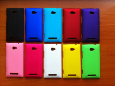 Hard case / Huse tari din plastic captusite cu un cauciuc mat superslim catifelate HTC 8X foto