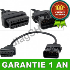 Adaptor OBD Opel 10 pini - OBD / OBD2 - Adaptor masini Opel vechi cu 10 pini - Transport gratuit foto